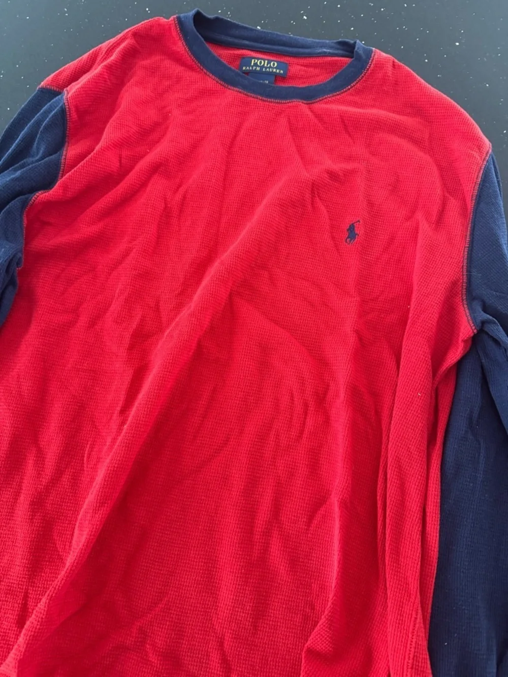 Polo by Ralph Lauren Red and Navy Long Sleeve Shirt